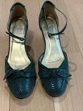 Rebecca Taylor Green Wedge Shoes - Size 8